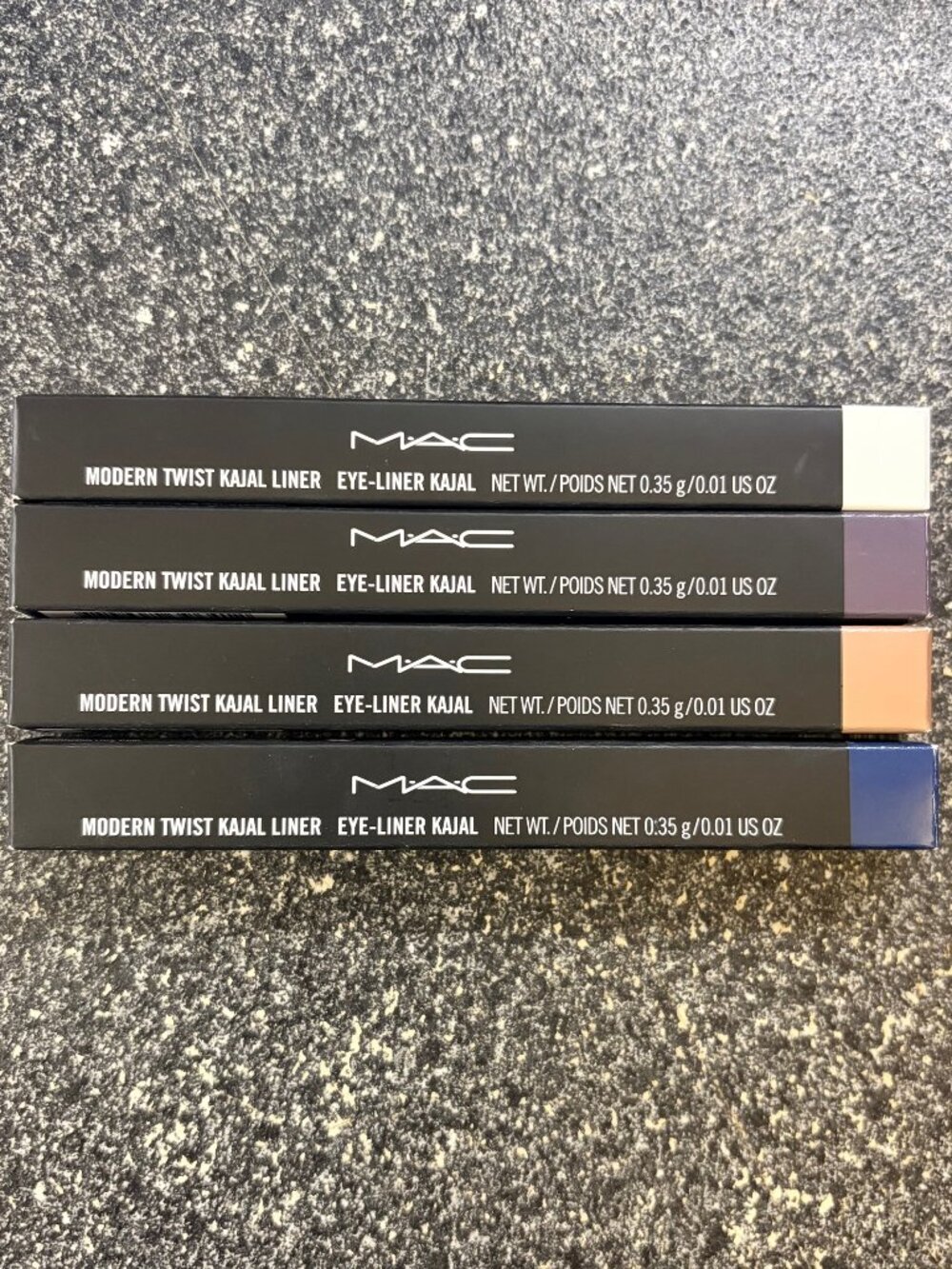 MAC Modern Twist Kajal Liners LOT OF FOUR Full Size New Box .35g .01 oz Bundle